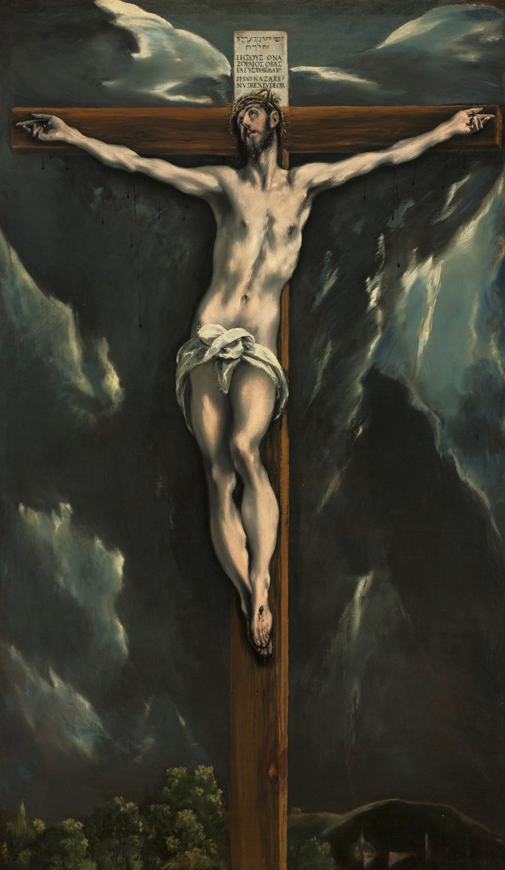 Christ on the Cross, c.1600-10 (oil on canvas) 作者 埃尔·格列柯