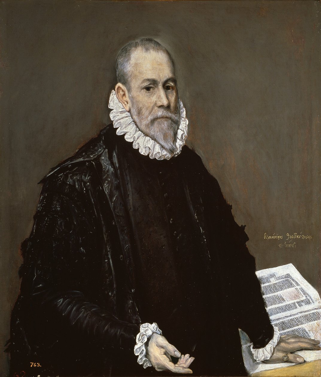 ""Portrait de medecin ""（医生的肖像） Domenikos Theotokopoulos dit El Greco (1541-1614) 1582-1585 画布油画 昏暗 96x82 cm Museo del Prado, Madrid 作者 埃尔·格列柯