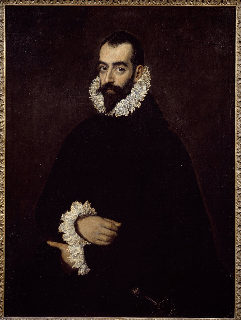 贝纳文特公爵的假定肖像画由 Domenikos Theotokopoulos dit El Greco (1541-1614) 作者 埃尔·格列柯