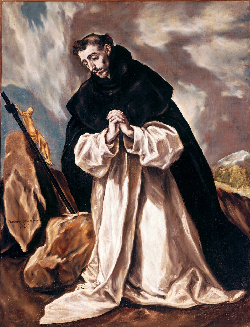 祈祷中的圣多米尼加 Domenikos Theotokopoulos dit El Greco (1541-1614) 1598-1603 Sun。 120x88 厘米托莱多大教堂（托莱多） 作者 埃尔·格列柯