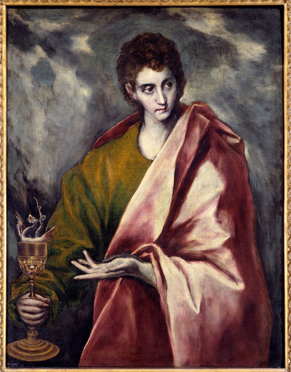 圣约翰福音传教士绘画由 Domenikos Theotokopoulos dit El Greco (1541-1614) 17 世纪太阳。 0,9x0,77 m 马德里，普拉多博物馆 - 福音传教士圣约翰。 Domenikos Theotokopoulos 的绘画，被称为 El Greco（1541-1614） 作者 埃尔·格列柯