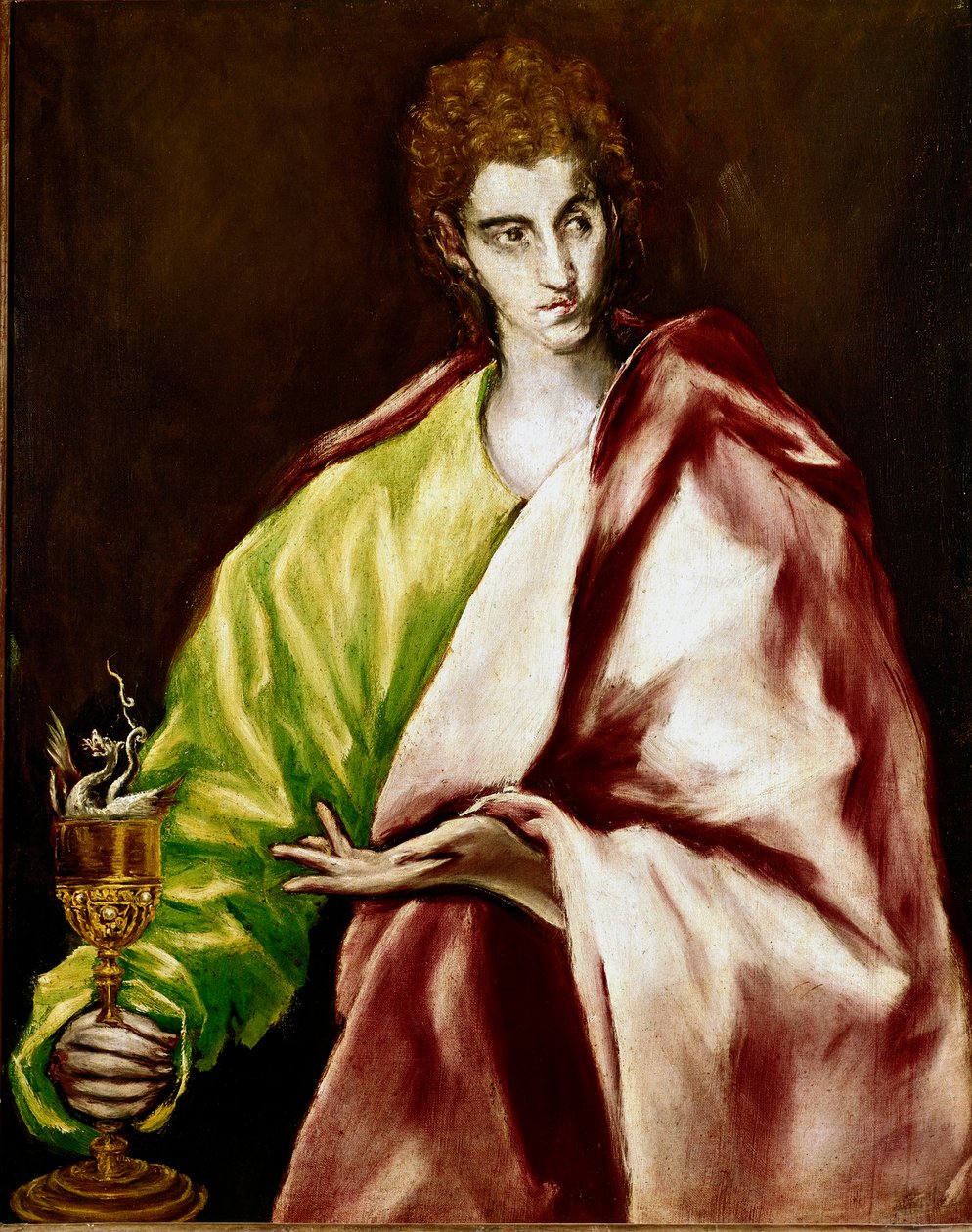 多米尼克-西奥托科普洛斯（Domenikos Theotokopoulos dit El Greco）（1540-1614）的《福音书圣约翰》画作 作者 埃尔·格列柯