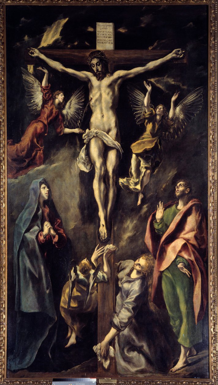 Domenikos Theotokopoulos dit El Greco (1541-1614) 17 世纪太阳受难画作。 3,12x1,69 m 马德里，普拉多博物馆 作者 埃尔·格列柯