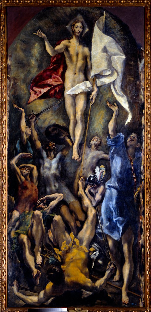 基督的复活。 Domenikos Theotokopoulos Dit El Greco (1540-1614) 的绘画 作者 埃尔·格列柯