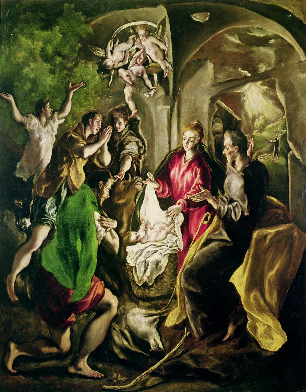 对牧羊人的崇拜，1603-05 作者 埃尔·格列柯