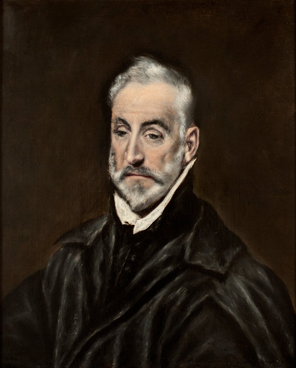 西班牙文  Retrato de Antonio de Covarrubias y Leiva 西班牙法学家和人文主义者安东尼奥-德-科瓦鲁比亚斯-莱瓦（1514-1602 年）的肖像 作者 埃尔·格列柯