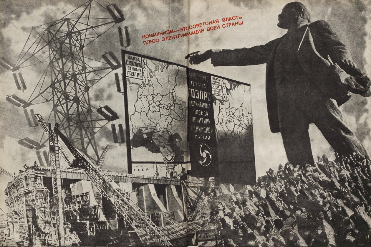 共产主义是苏联政府加上全国的电气化，1933年。 作者 埃利泽马科维奇利西茨基