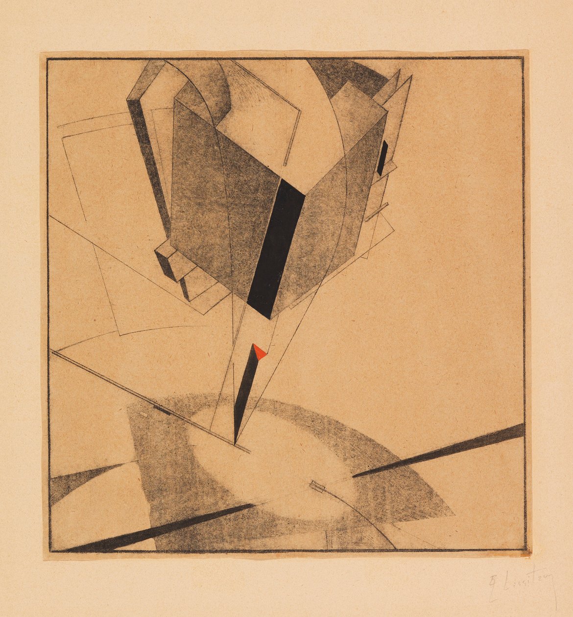 Proun 5A，1919年。 作者 埃利泽马科维奇利西茨基