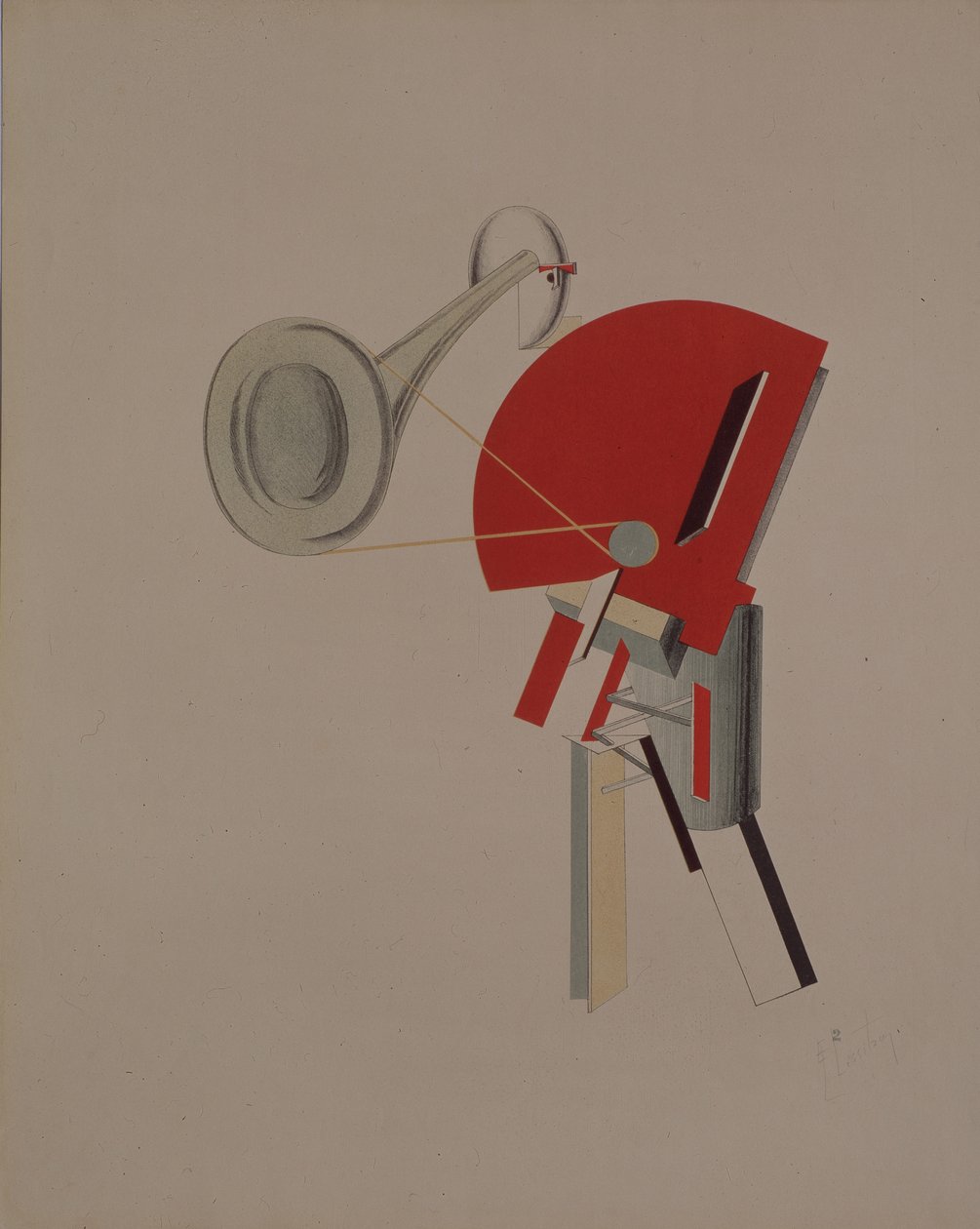 朗诵者。歌剧院的雕像，由A. Kruchenykh摄于1920-1921年 作者 埃利泽马科维奇利西茨基