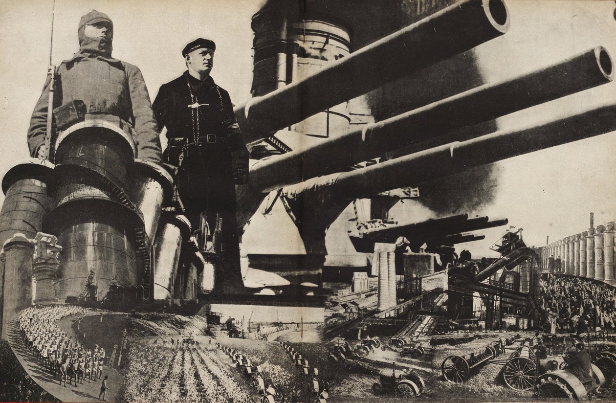 红军。插图来自苏联建立社会主义，1933年。 作者 埃利泽马科维奇利西茨基