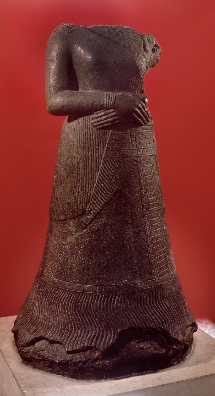 纳皮拉苏雕像，埃兰国王翁塔什-纳皮里沙的妻子，约公元前1340-1300年（青铜和铜）。 作者 lam石