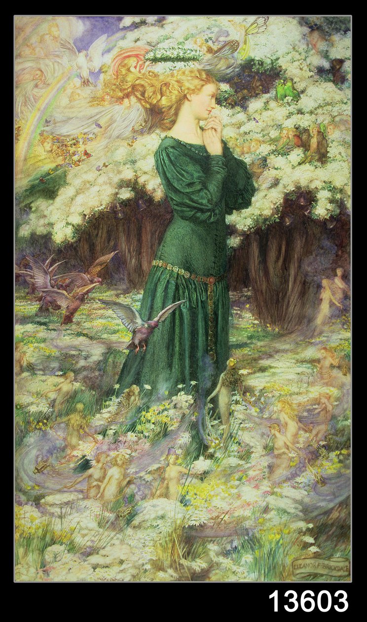 情人的世界（纸上水彩画） 作者 埃莉诺 Fortescue-Brickdale