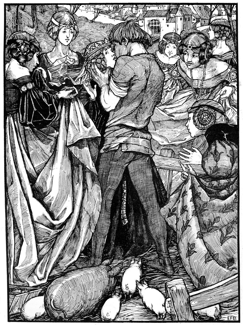 1898年的《公主与猪群》。 作者 埃莉诺 Fortescue-Brickdale