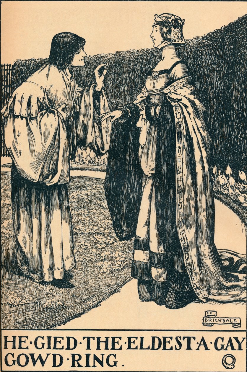到The Twa Sisters o Binnorie，c1900的插图 作者 埃莉诺 Fortescue-Brickdale
