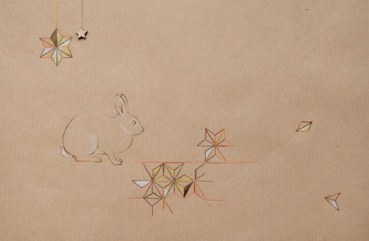 散落》，2014 年（纸上铅笔和混合媒介） 作者 埃莉诺·格拉夫顿
