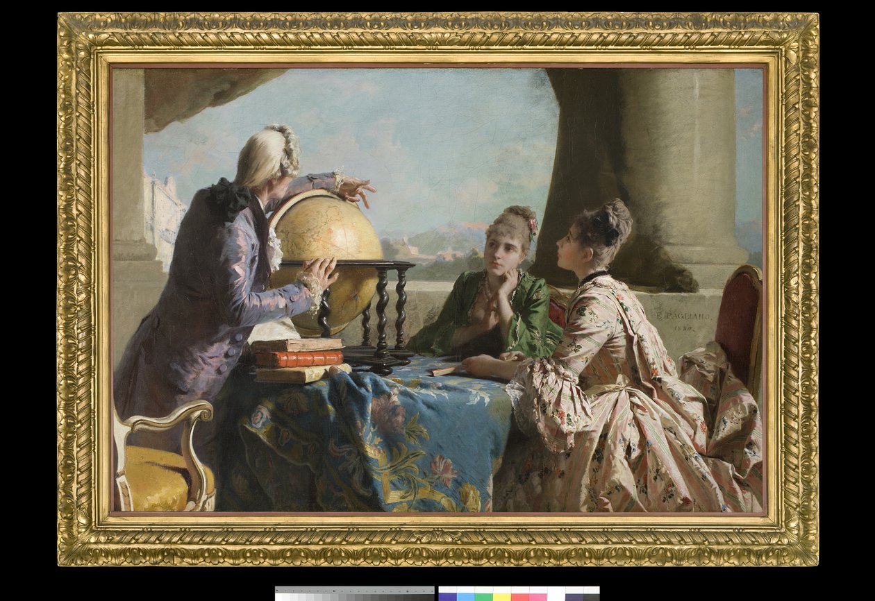地理课，1880年 作者 Eleuterio Pagliano