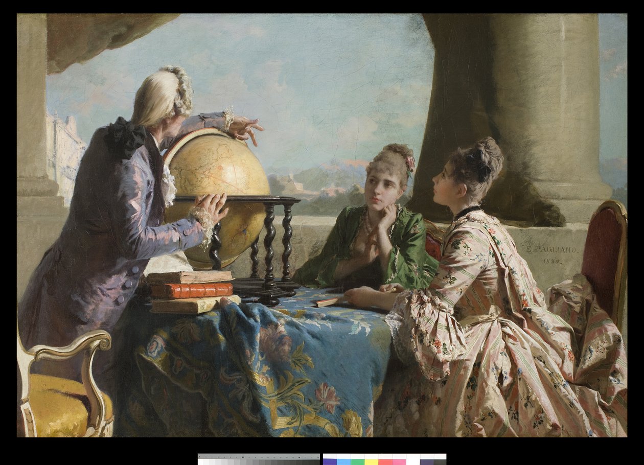 地理课，1880年 作者 Eleuterio Pagliano
