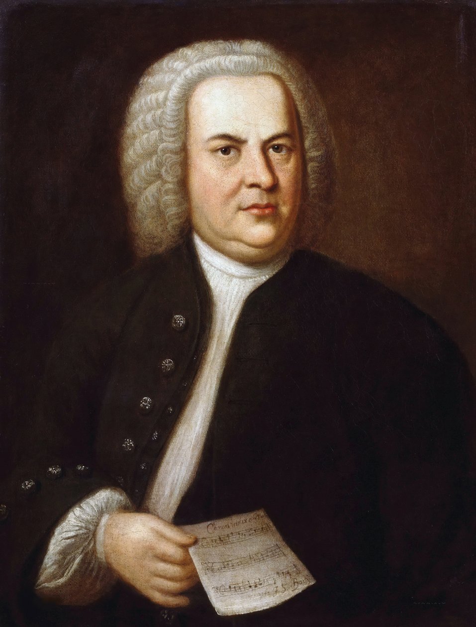 约翰·塞巴斯蒂安·巴赫（Johann Sebastian Bach）肖像，奥斯曼，伊莱亚斯·哥特洛布（Elias Gottlob，1695-1774）（布面油画） 作者 埃里亚斯·戈特蒂布·豪斯曼