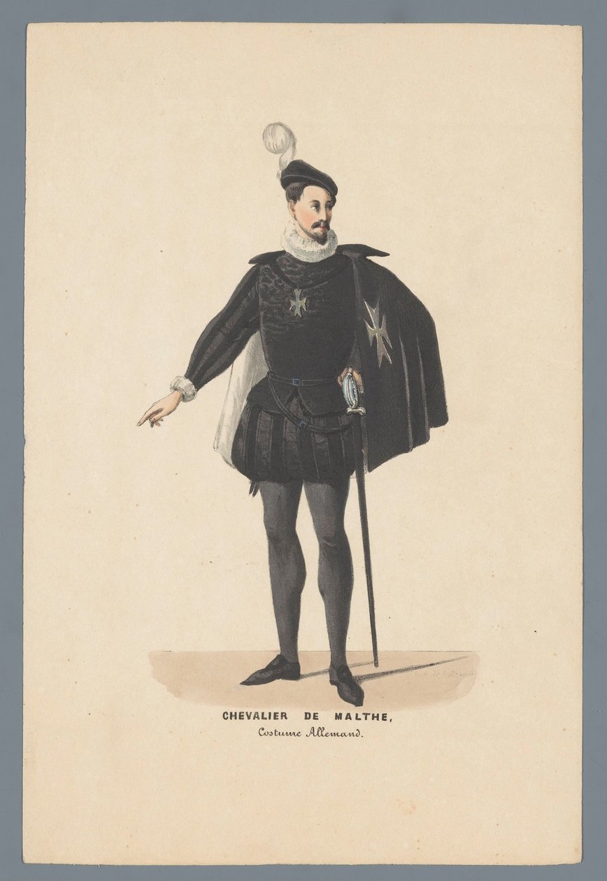 Chevalier De Malthe，Costume Allemand（物品上的标题） 作者 以利亚西班牙人