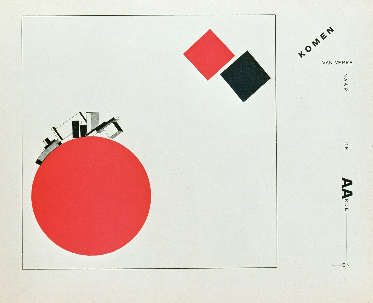 插图为&39;两个方块的故事&39;，由艺术家，酒吧写的。在柏林，1922年（印刷书籍） 作者 埃利泽马科维奇利西茨基