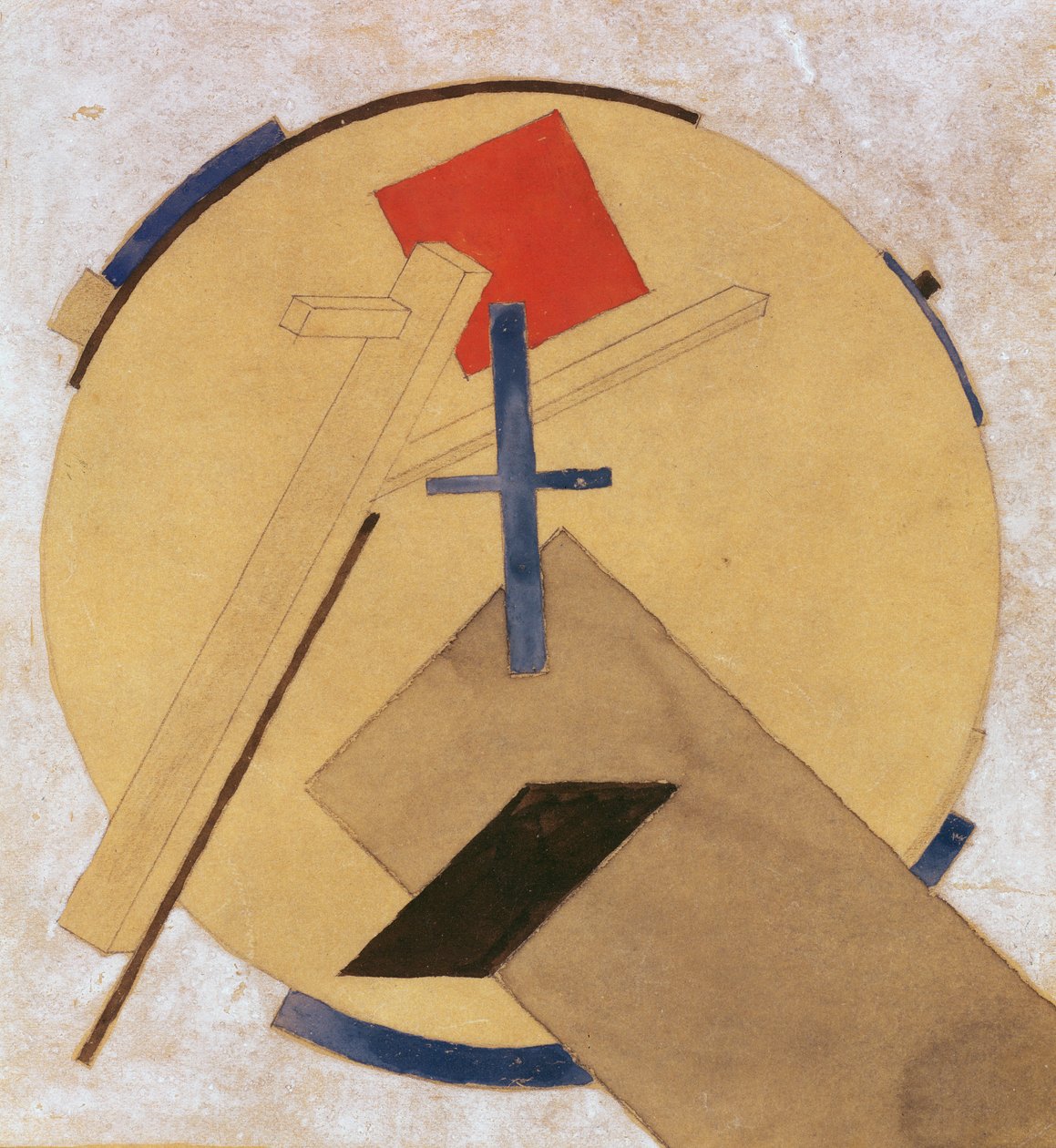 Untitled Proun Study，c.1919-20 作者 埃利泽马科维奇利西茨基