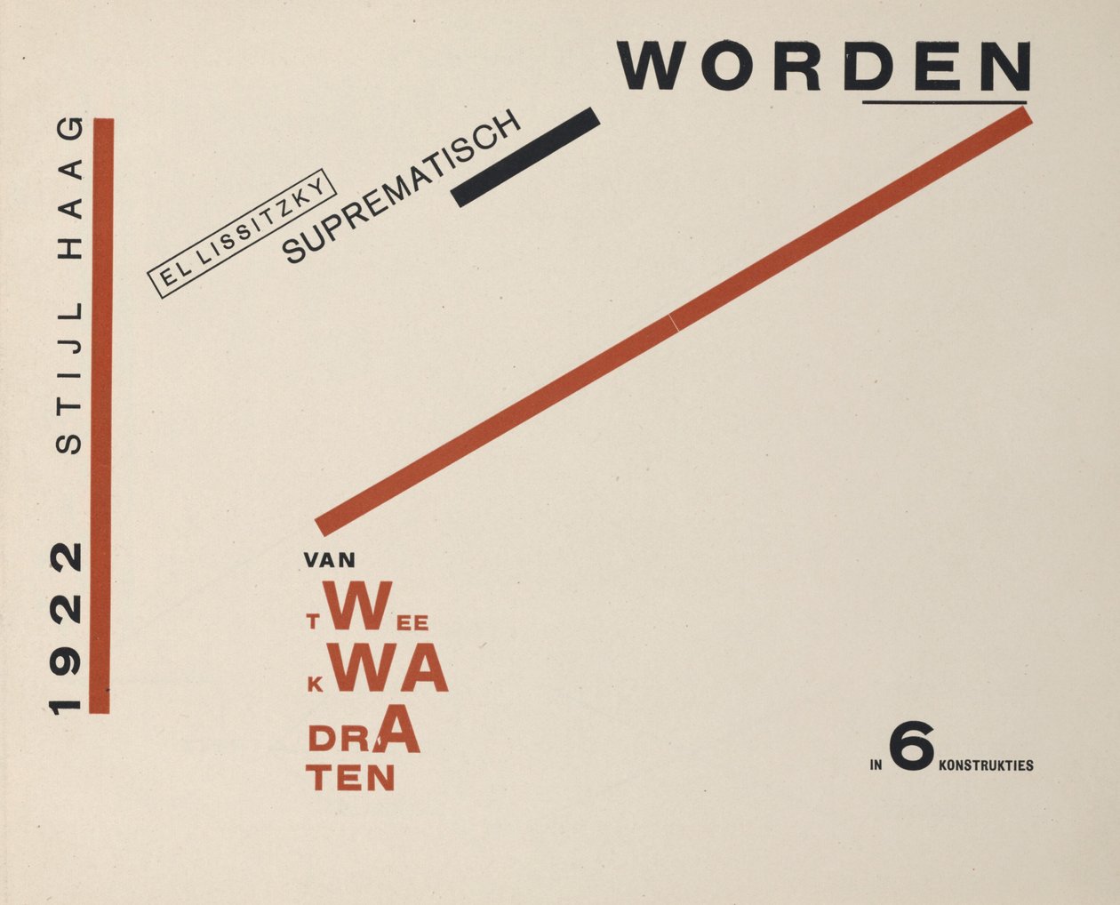 关于两个广场，1922年。 作者 埃利泽马科维奇利西茨基