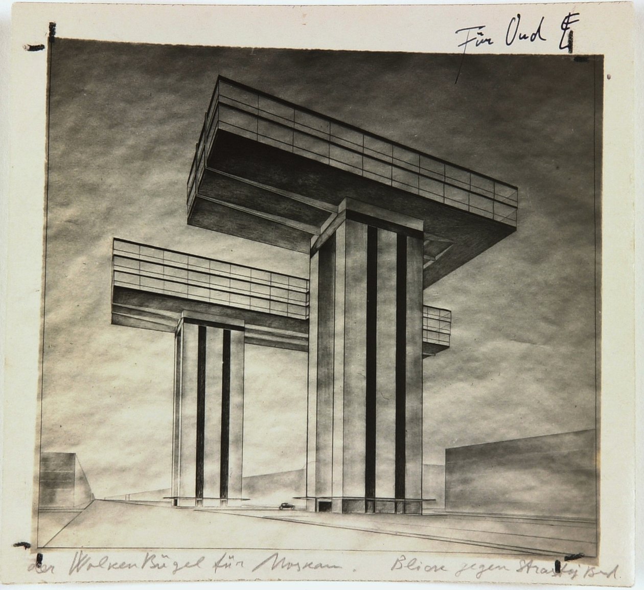 1925年在莫斯科Strastnoy大道上的摩天大楼Wolkenbügel 作者 埃利泽马科维奇利西茨基
