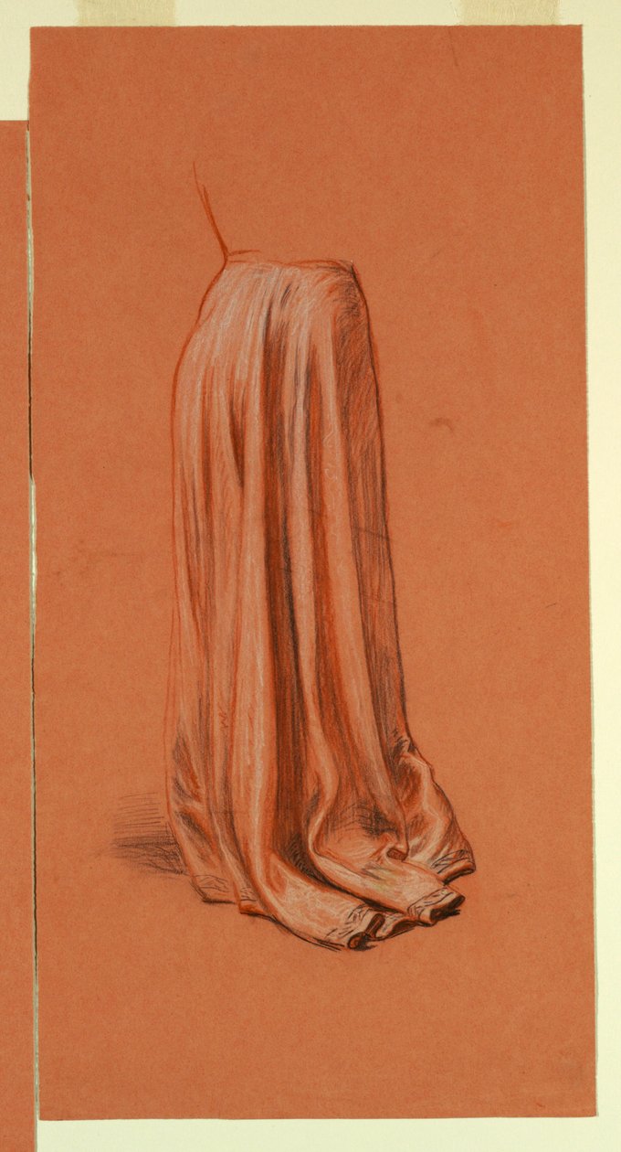 素描，帷幔（油画 "婚礼游行 "或 "舞蹈 "的研究），约 1872-79 年 作者 伊莱休·维德