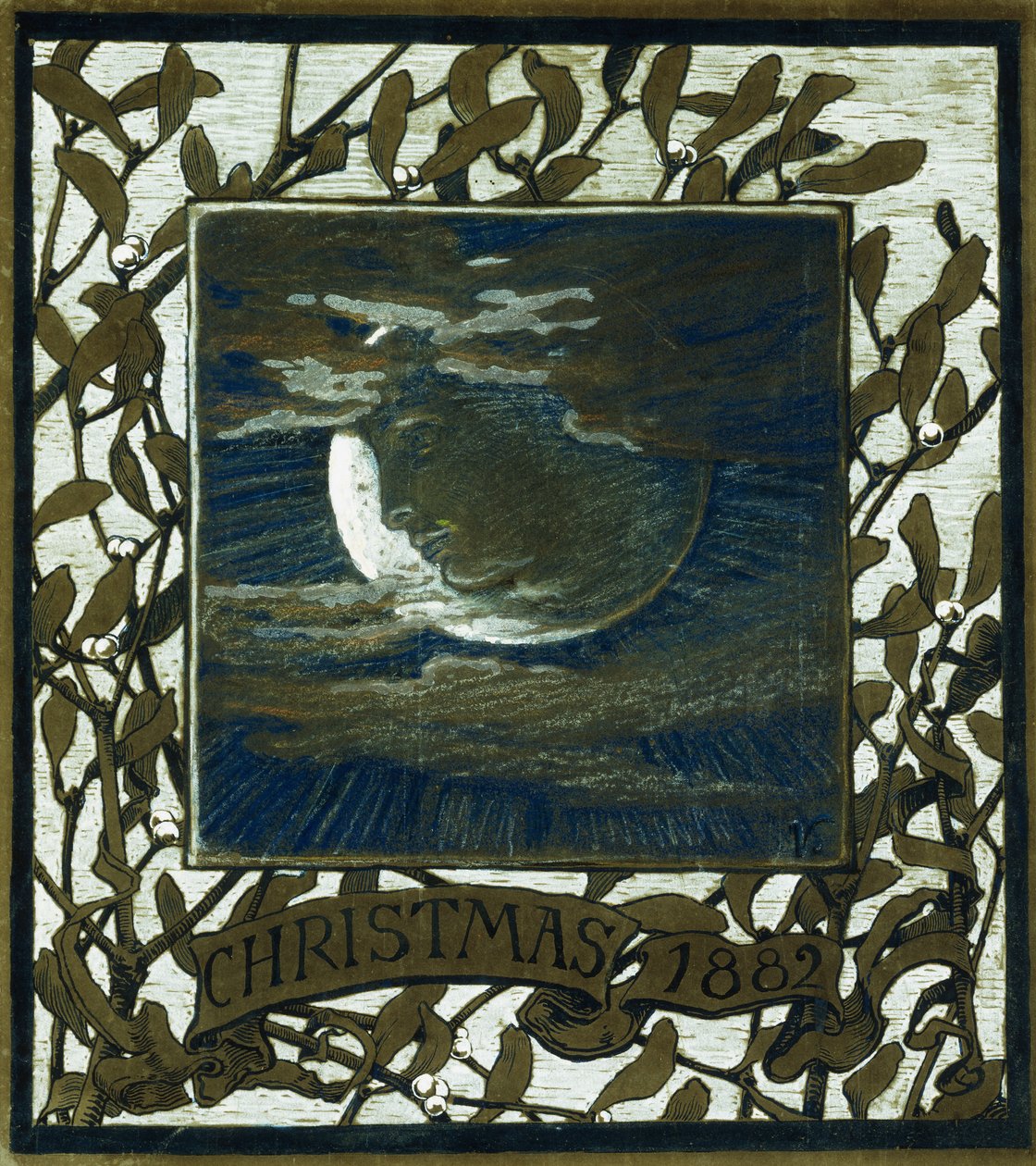 露娜（Luna），圣诞节，1882年，1882年 作者 伊莱休·维德