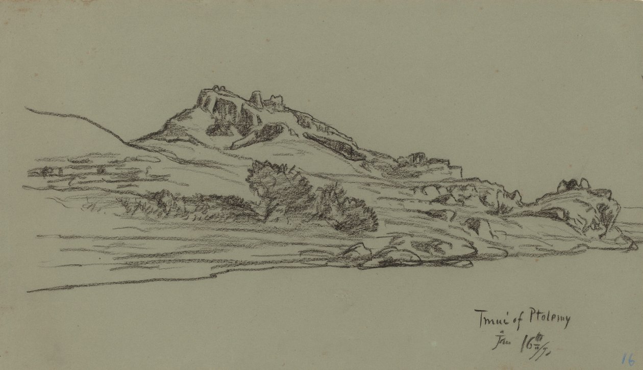 尼罗河之旅，托勒密的Tmui，1890年。 作者 伊莱休·维德