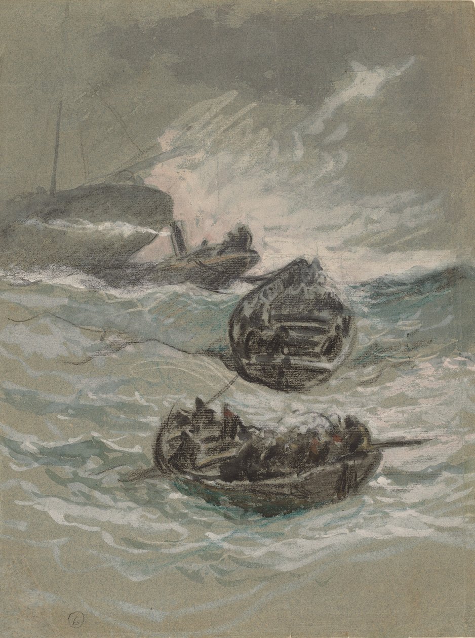 沉船》，约1880年。 作者 伊莱休·维德