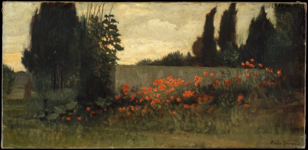 Zypresse und Mohnblumen 作者 伊莱休·维德