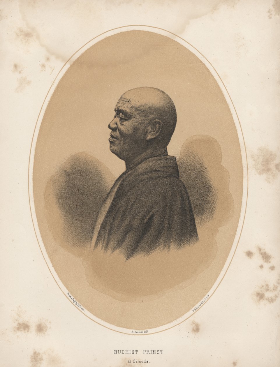 斯莫达的Budhist牧师，1855年 作者 Eliphalet布朗