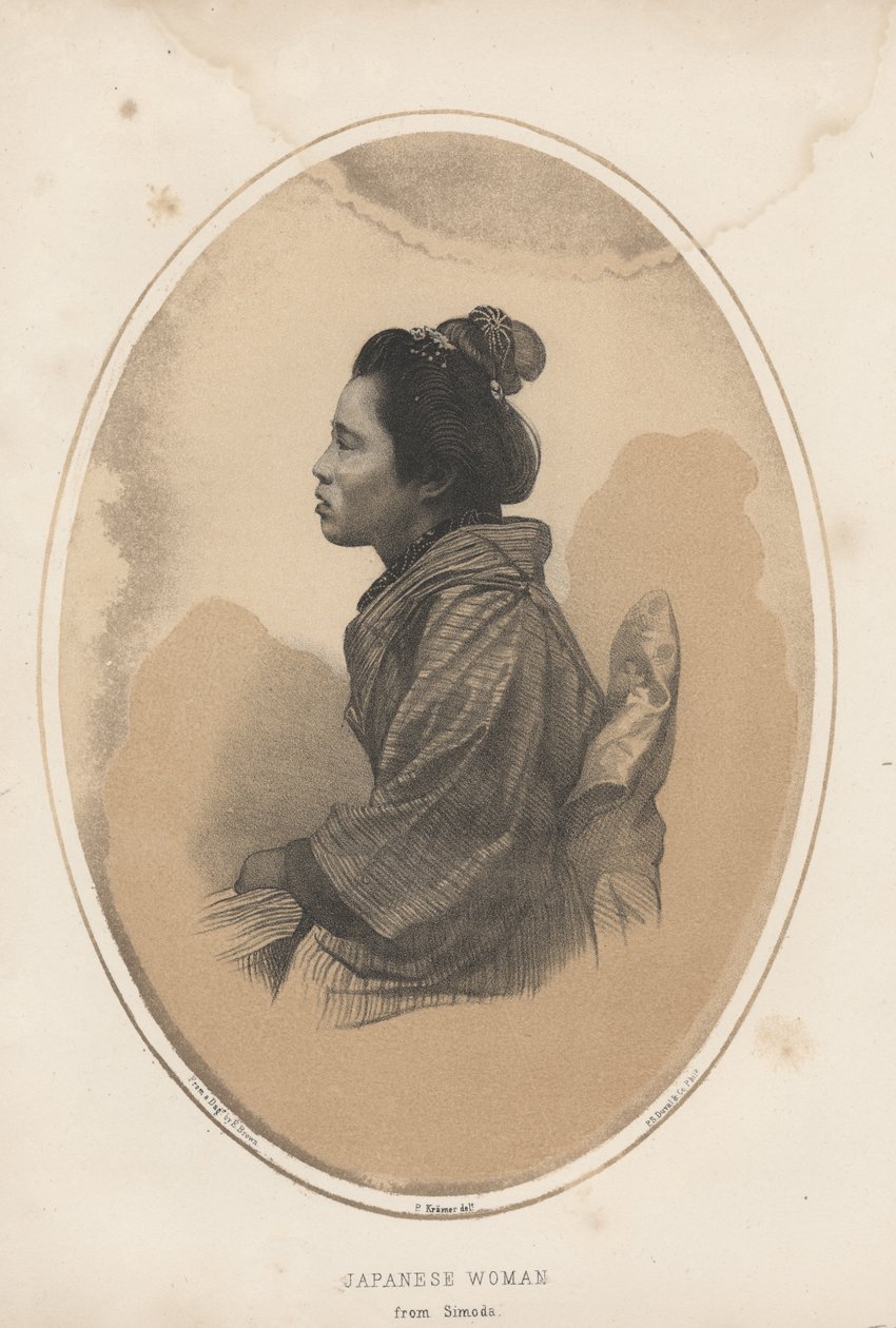 西蒙达的日本女人，1855年 作者 Eliphalet布朗