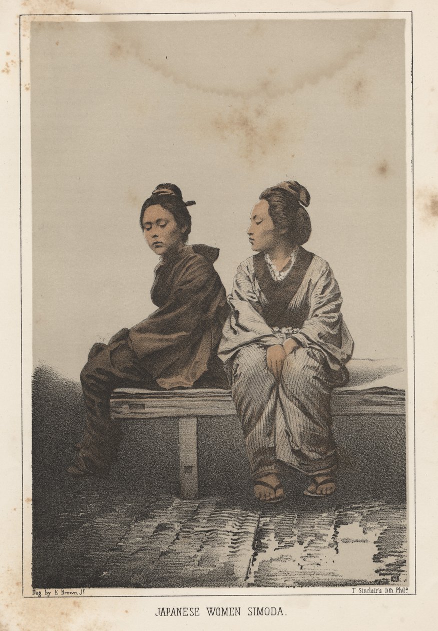 日本妇女，西莫达，1855年 作者 Eliphalet布朗