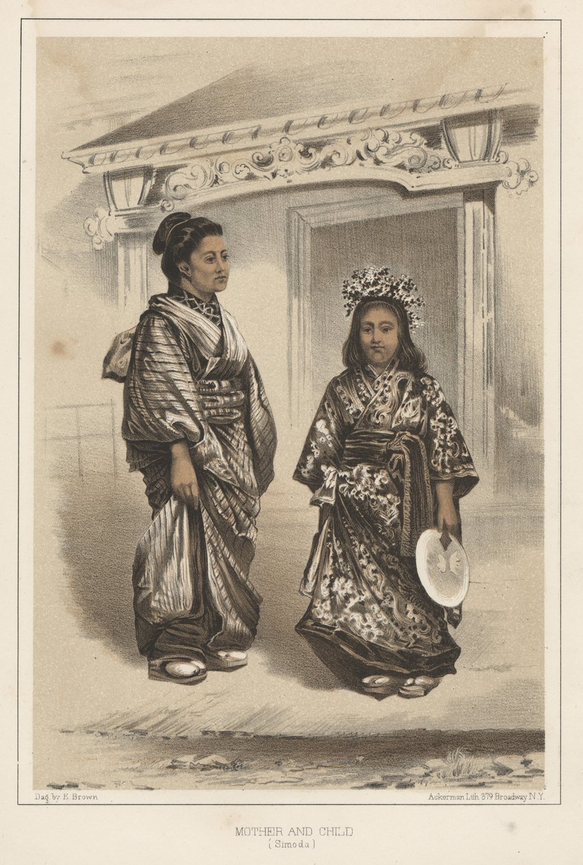 母亲与孩子（西莫达），1855年 作者 Eliphalet布朗