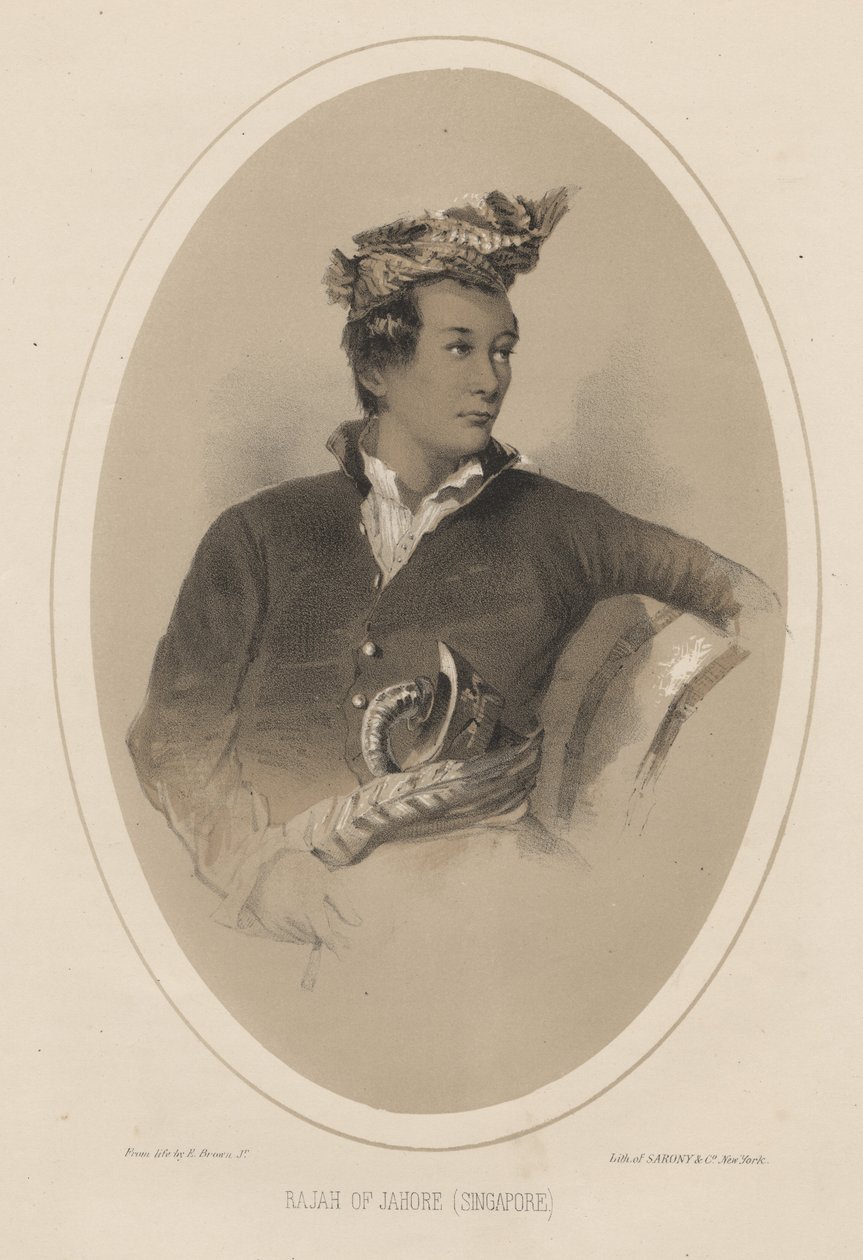 Jahore的Rajah（新加坡），1855年 作者 Eliphalet布朗