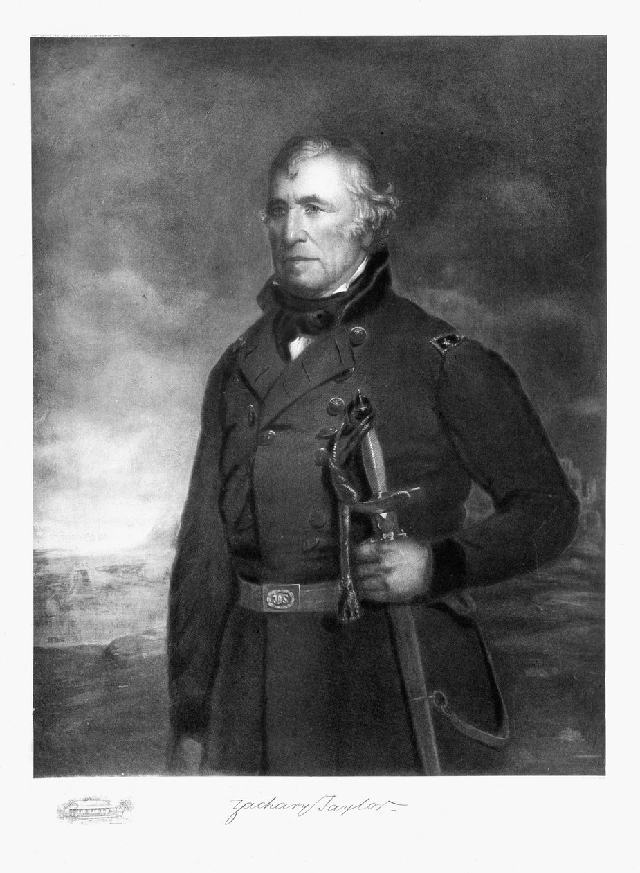 Zachary Taylor，美利坚合众国第12任总统，酒吧。 1901年（照相凹版） 作者 埃利法莱特·弗雷泽·安德鲁斯