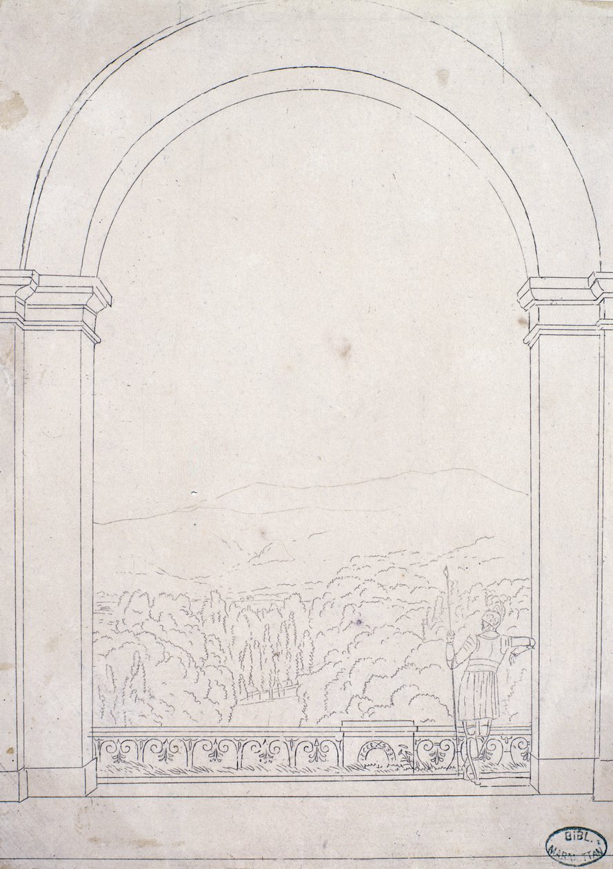 1813年在Poggio a Caiano的别墅拱门 作者 伊丽莎·波拿巴（Elisa Bonaparte）
