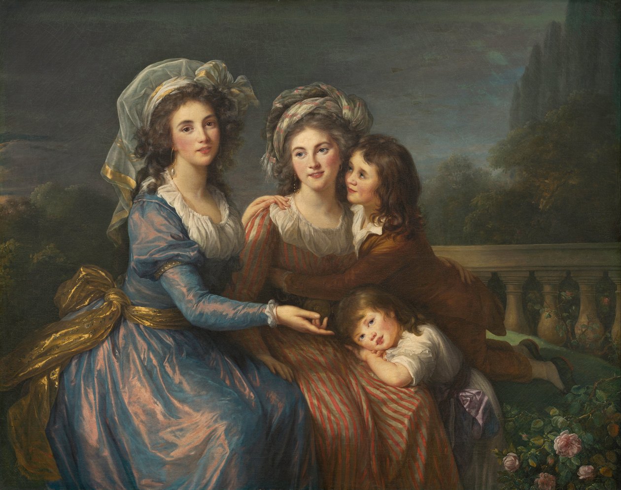 Marquise de Pezay和MarquisedeRougé与她的儿子Alexis和Adrien 作者 伊丽莎白·路易丝·维吉·勒布朗