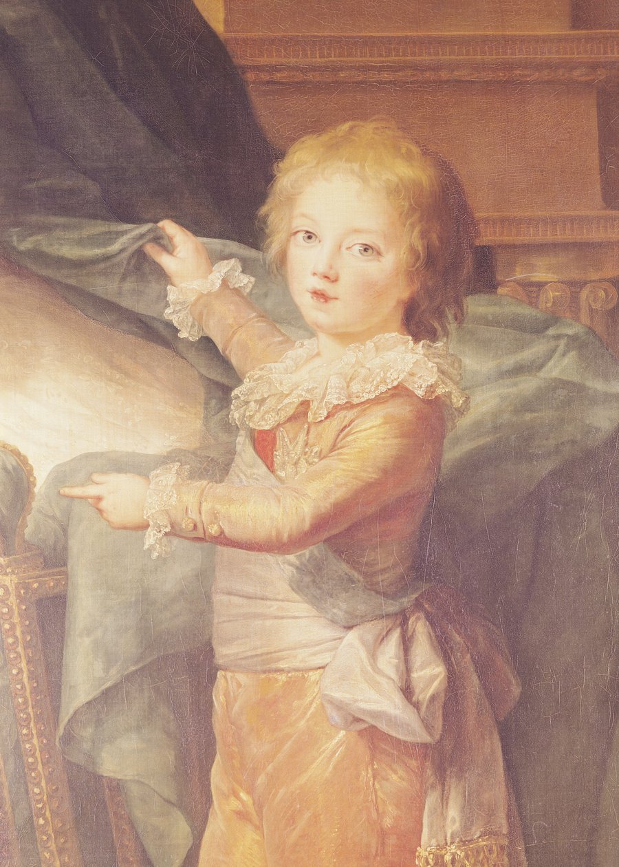 Marie-Antoinette和她的孩子，Louis-Joseph-Xavier的细节（1781-89）（细节3822） 作者 伊丽莎白·路易丝·维吉·勒布朗
