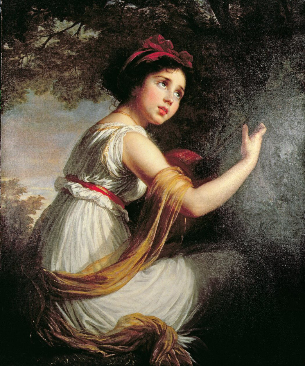 Julie Le Brun的肖像，c.1797 作者 伊丽莎白·路易丝·维吉·勒布朗