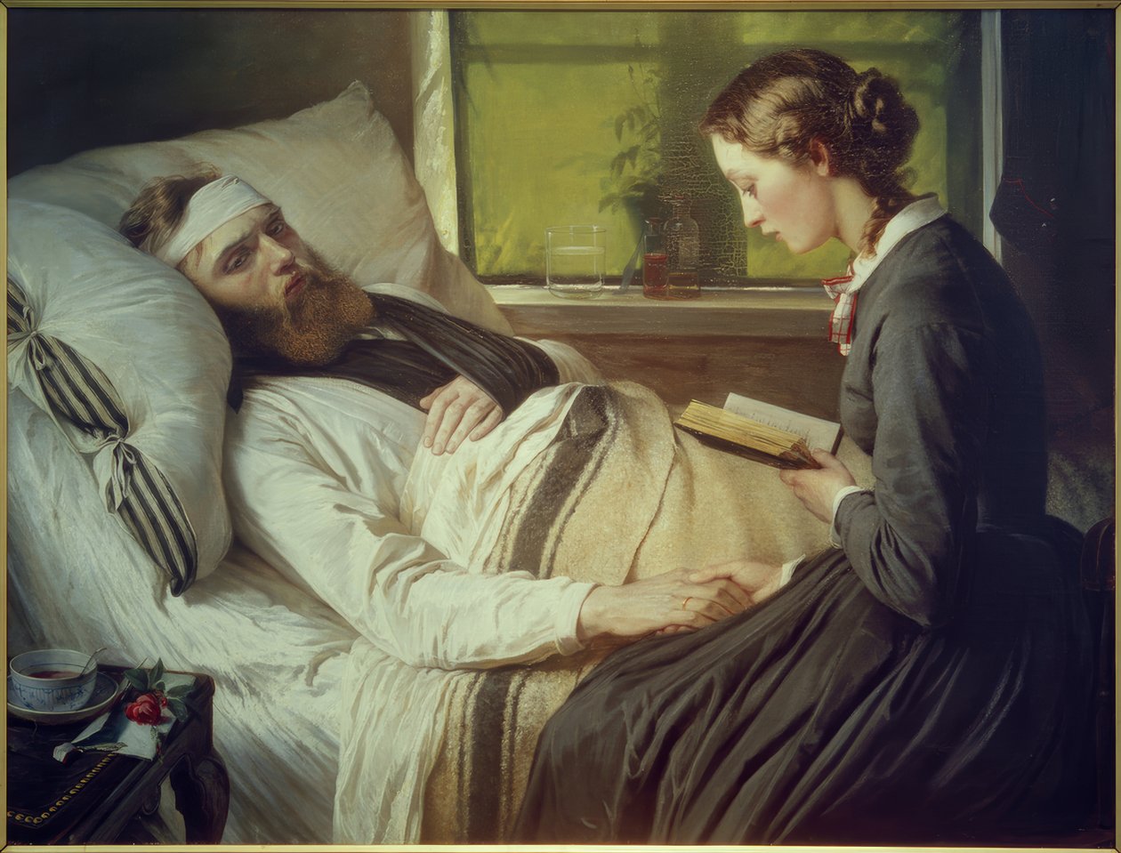 E.Jerichau-Baumann，受伤的士兵 作者 伊丽莎白·杰里肖·鲍曼