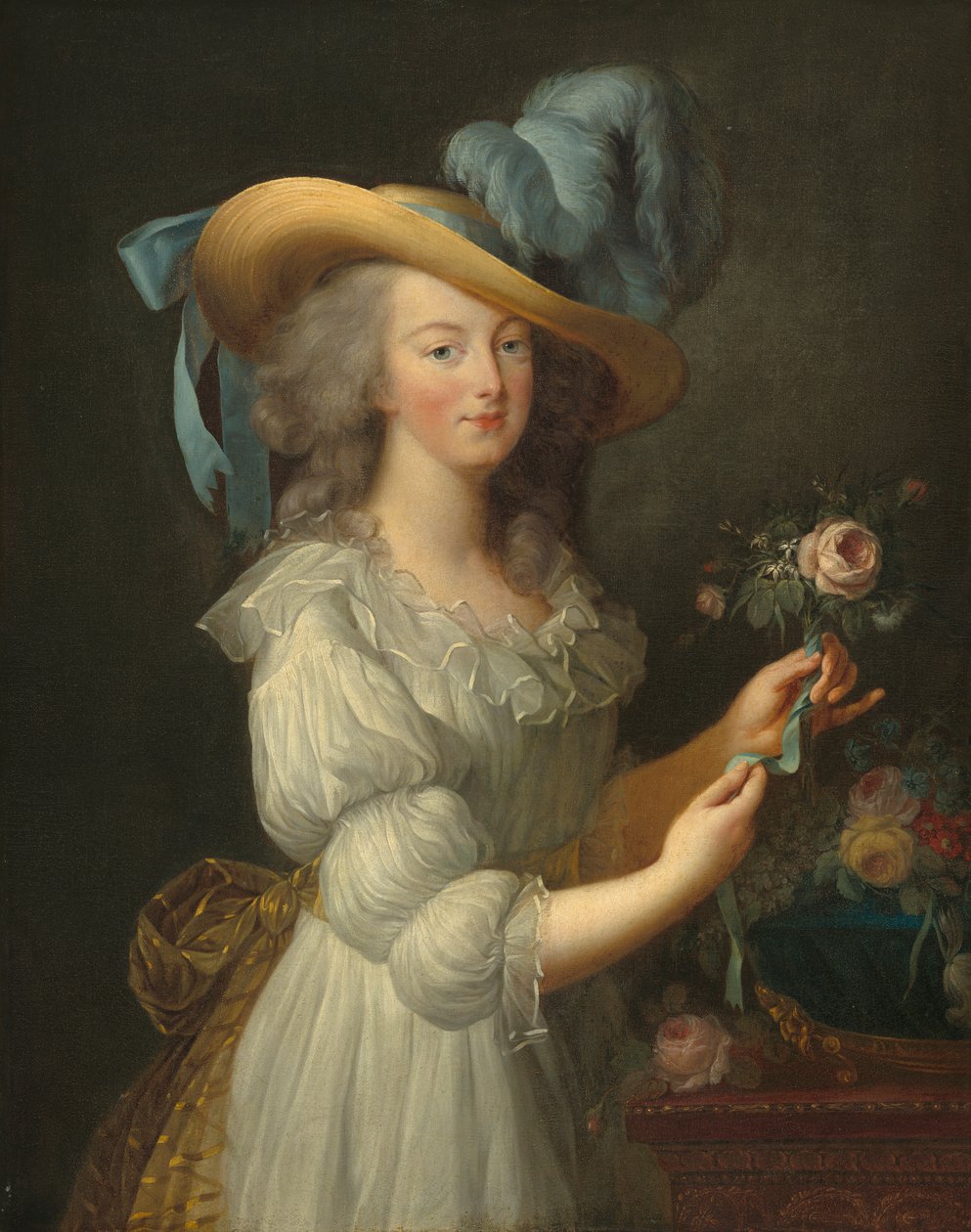 玛丽·安托瓦内特（Marie-Antoinette），1783年后（布面油画） 作者 伊丽莎白·路易丝（后）维吉·勒布伦