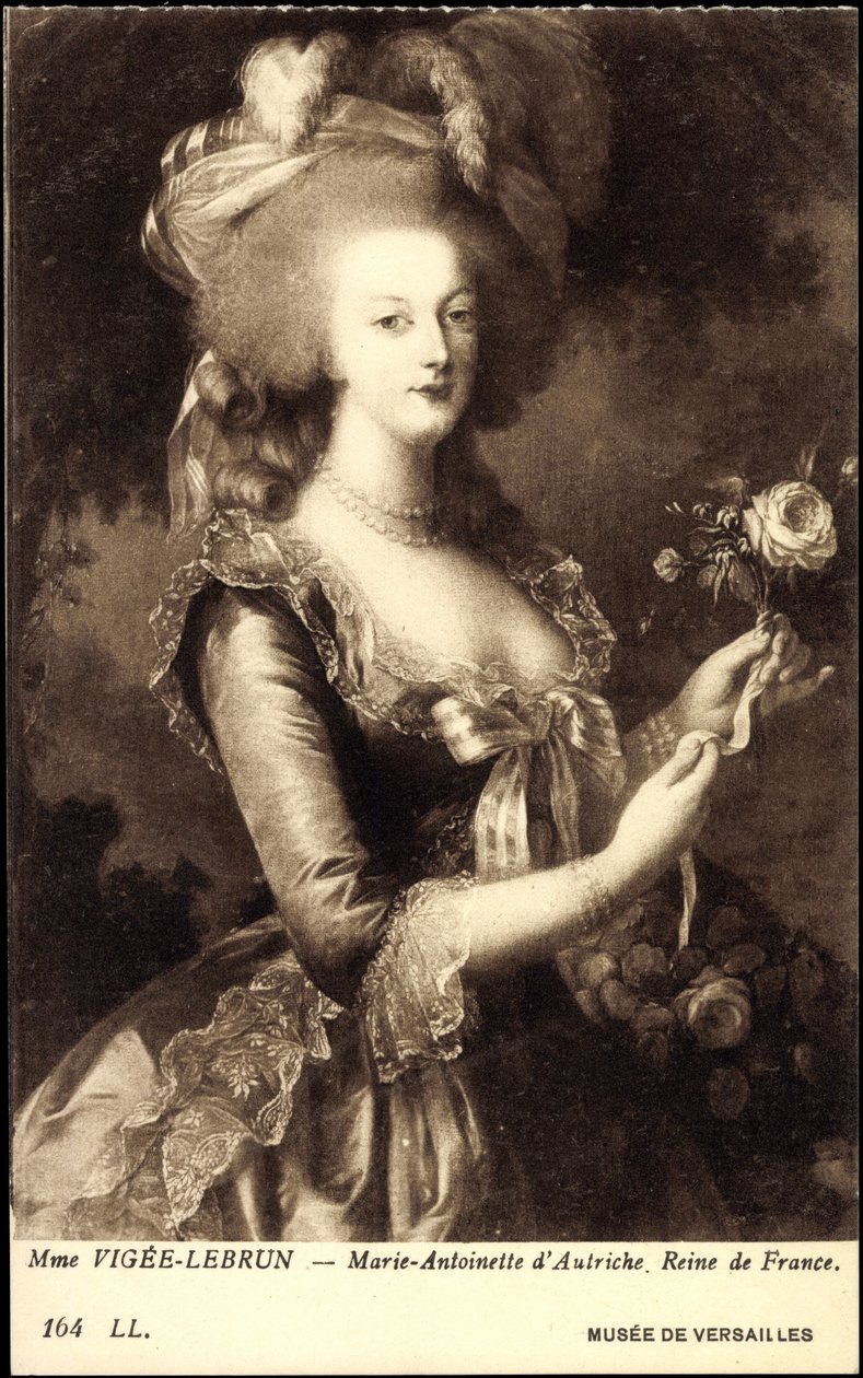 玛丽·安托瓦内特王后肖像（1755-1793）（印刷品） 作者 Elisabeth Louise (after) Vigee-Lebrun