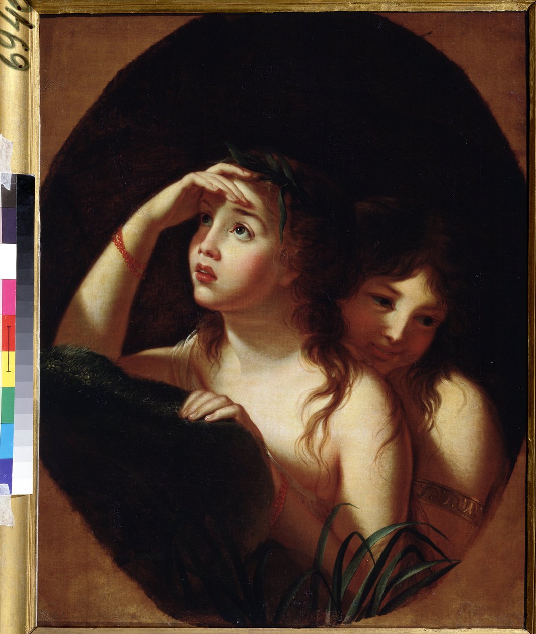 奈阿德。玛丽-路易丝-伊丽莎白-维吉-勒布伦（Vigee-Lebrun）（1755-1842 年）的作品。布面油画，70 x 50 厘米，1780 年末。莫斯科普希金美术博物馆。 作者 伊丽莎白·路易丝·维吉·勒布朗
