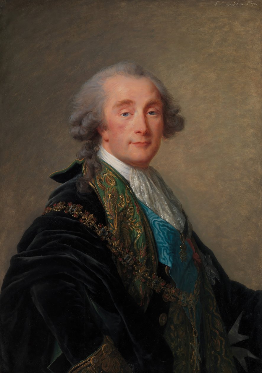 亚历山大·查尔斯·伊曼纽尔·德·克鲁索尔-弗洛伦萨克（1743-1815），1787年。 作者 伊丽莎白·路易丝·维吉·勒布朗