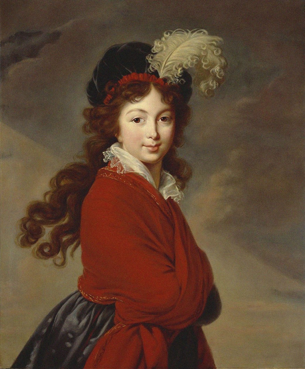 俄罗斯1781-1860年公爵夫人安娜·费奥多罗夫娜（Anna Feodorovna）的肖像，萨克森·科堡·萨尔费尔德（Saxe-Coburg-Saalfeld）的朱利安公主， 作者 伊丽莎白·路易丝·维吉·勒布朗