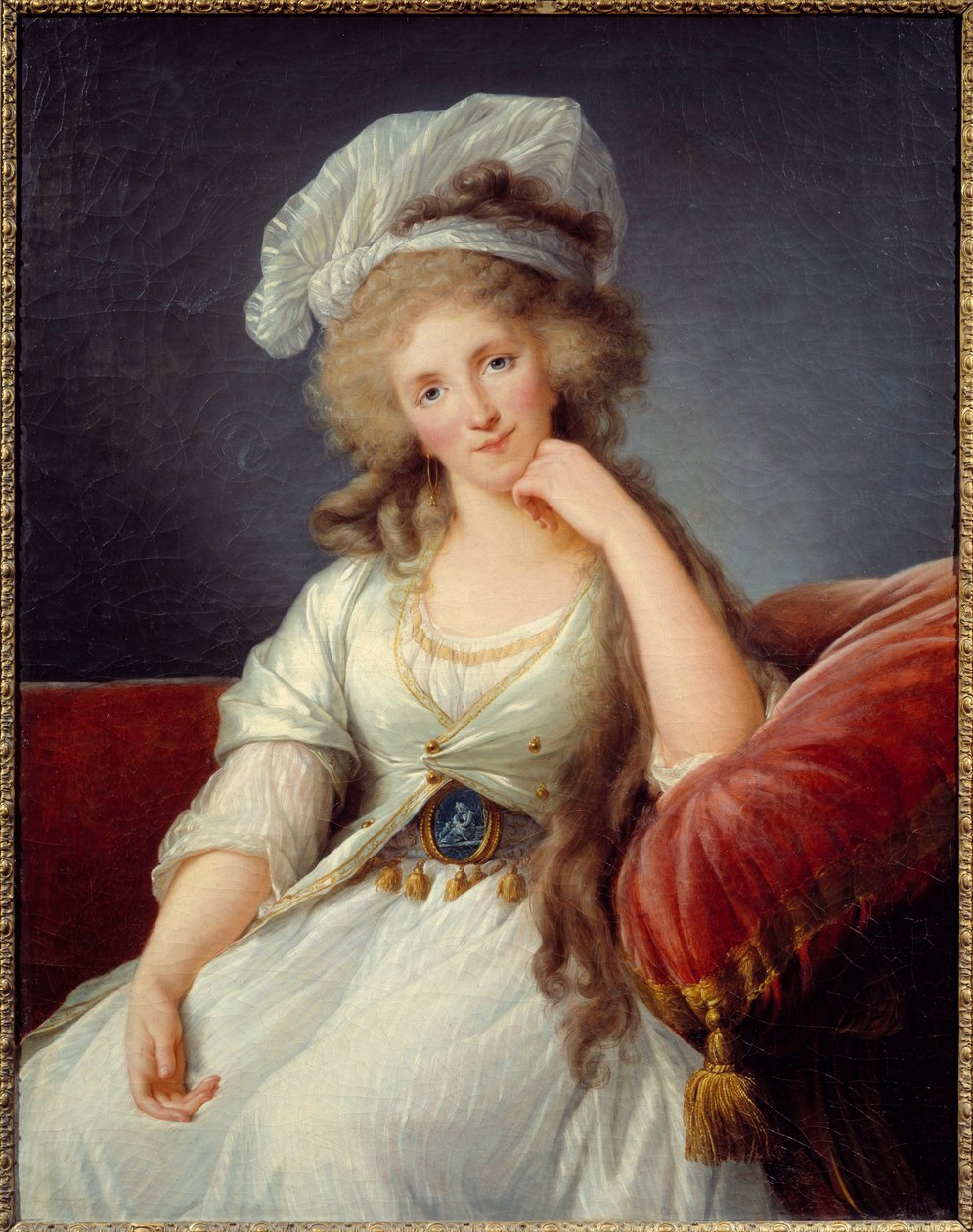 奥尔良公爵夫人路易丝·德·波旁·彭蒂弗尔 (1753-1821) 的肖像 路易斯·菲利普二世的妻子 奥尔良的约瑟夫公爵或菲利普·埃加莱特 (1747-1793) 绘画 作者 伊丽莎白·路易丝·维吉·勒布朗