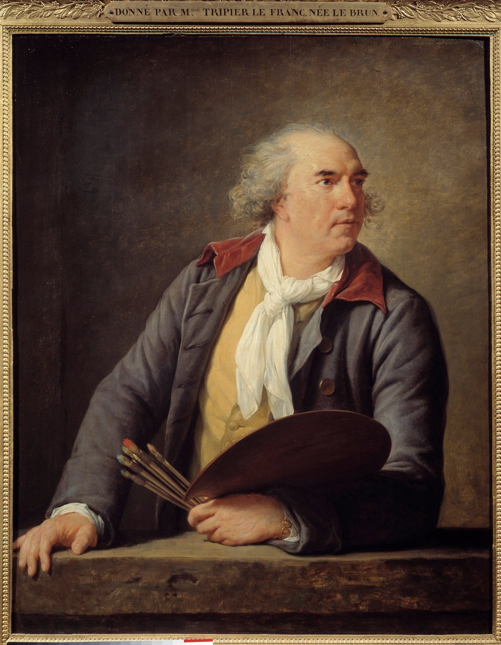 画家休伯特·罗伯特 (1733-1808) 的肖像。 Marie Elisabeth Louise Vigee Le brun（或 Vigee-Lebrun 或 Vigee Lebrun）的绘画（1755-1842 年） 作者 伊丽莎白·路易丝·维吉·勒布朗